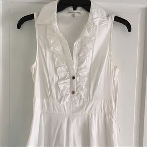 White dress , skater skirt bottom.